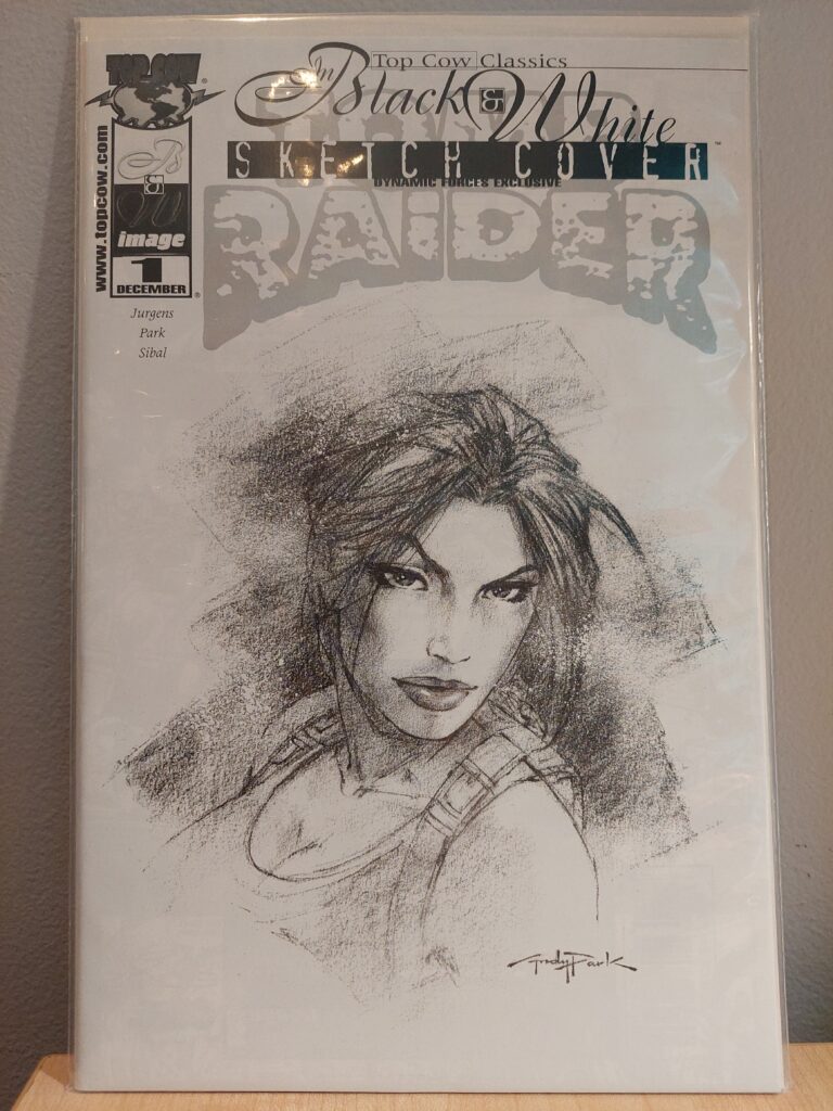 Top Cow Classics in Black & White: Tomb Raider #1 DFE Sketch